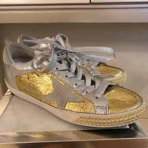 Golden Goose Gold Sneakers